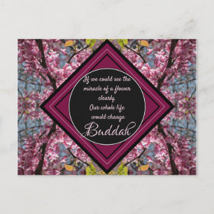 Redbud Branches Budda Flower Quote Briefkaart