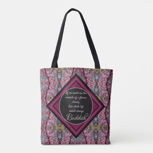 Redbud Branches Budda Flower Quote Tote Bag (Achterkant)