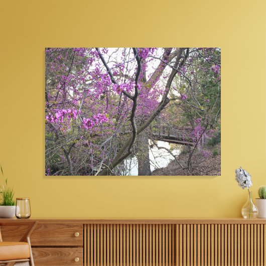 Redbud Bridge Canvas Afdruk (Insitu (Woonkamer))