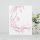 Redbud en Honeybee in Springtime Briefhoofd (Staand voorkant)