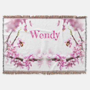 Redbud en honingbijen in Springtime Deken