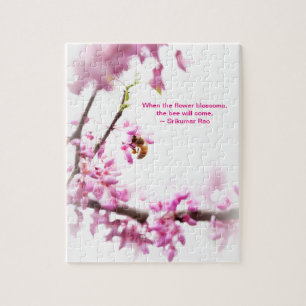 Redbud en honingbijen in Springtime Legpuzzel