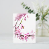 Redbud en honingbijen in Springtime Uitnodiging Briefkaart (Staand voorkant)