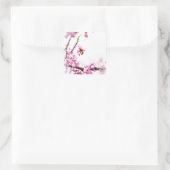 Redbud en honingbijen in Springtime Vierkante Sticker (Tas)