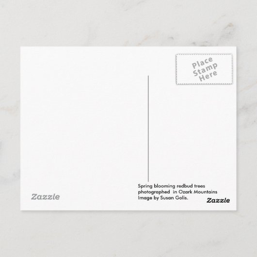 Redbud Missouri Briefkaart (Achterkant)