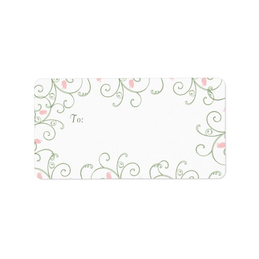 Redbud Swirl-kerstcadeautjes Labels (Voorkant)