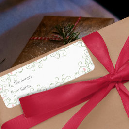 Redbud Swirl-kerstcadeautjes Labels
