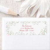 Redbud Swirl-kerstcadeautjes Labels (Insitu)
