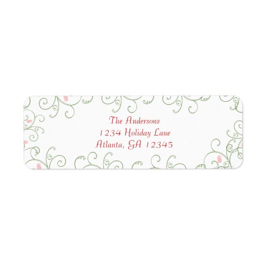 Redbud Swirl-kerstcadeautjes Labels (Voorkant)