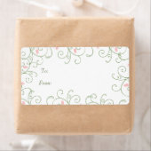 Redbud Swirl-kerstcadeautjes Labels (Insitu)