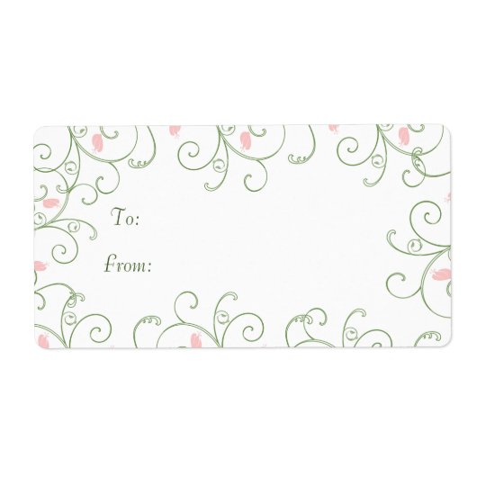 Redbud Swirl-kerstcadeautjes Labels (Voorkant)