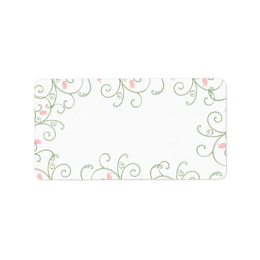 Redbud Swirl-kerstlabels Etiket (Voorkant)