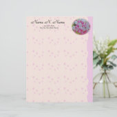 Redbud Tree Blossom Letterhead Briefhoofd Ontwerp (Staand voorkant)