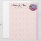 Redbud Tree Blossom Letterhead Briefhoofd Ontwerp (Voorkant / Achterkant)
