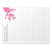 Redbud Tree Branch in Full Bloom-blocnote met lijn Notitieblok (Voorkant)