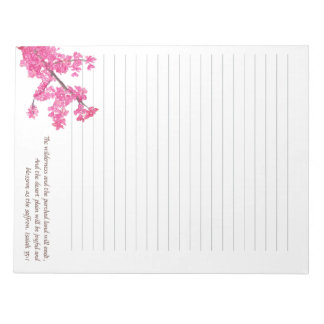 Redbud Tree Branch in Full Bloom-blocnote met lijn Notitieblok