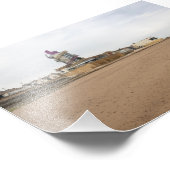 Redcar Beach en Beacon Foto Afdruk (Hoek)