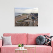 Redcar Beach from the Beacon Canvas Afdruk (Insitu (Woonkamer))
