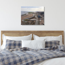 Redcar Beach from the Beacon Canvas Afdruk