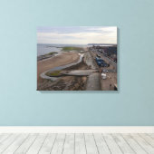 Redcar Beach from the Beacon Canvas Afdruk (Insitu (Houten vloer))