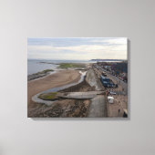 Redcar Beach from the Beacon Canvas Afdruk (Voorkant)