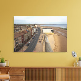 Redcar Beach from the Beacon Canvas Afdruk