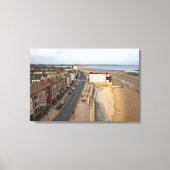 Redcar Beach from the Beacon Canvas Afdruk (Voorkant)