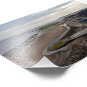 Redcar Beach vanuit de Beacon Foto Afdruk (Hoek)