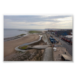 Redcar Beach vanuit de Beacon Foto Afdruk