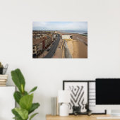 Redcar Beach vanuit de Beacon Poster (Thuiskantoor)