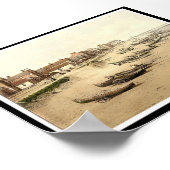Redcar, de esplanade, Yorkshire, Engeland Poster (Hoek)