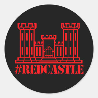 #Redcastle Combat Engineer (Groot kasteel) Ronde Sticker
