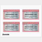RedCheckered Food Label (aanpasbaar) (Vel)