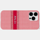 RedCheckered Hoesje met Jouw naam (Achterkant (horizontaal))