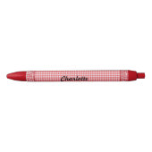 RedCheckered Pen met jouw naam (Voorkant)