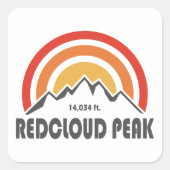 Redcloud Peak Vierkante Sticker (Voorkant)