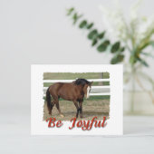 Redcued Morgan Horse: Wees blij Briefkaart (Staand voorkant)