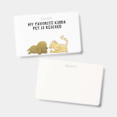 Redcuing van aangepaste huisdieren badge (Voor- en achterkant)