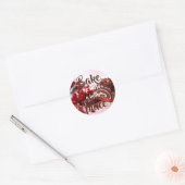 Redcurrant cake / Bak de wereld een betere plek Ronde Sticker (Envelop)