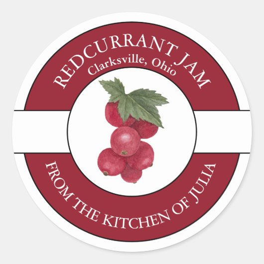 Redcurrant Jam Label (Voorkant)