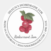 Redcurrant Jam Modern label (Voorkant)