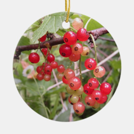 Redcurrant Keramisch Ornament (Voorkant)