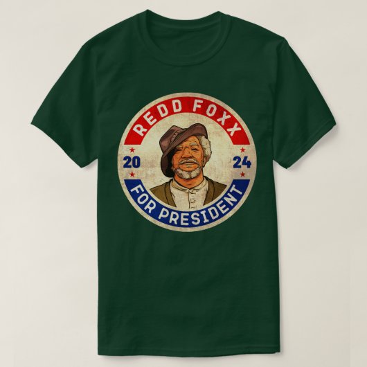 Redd Foxx 2024 voor President T-shirt (Design voorkant)