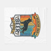 RedDad Bierliefhebber Hond Vintage Zonsondergang_1 Fleece Deken (Voorkant (Horizontaal))