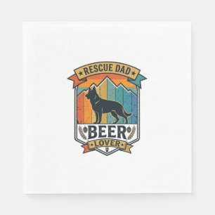 RedDad Bierliefhebber Hond Vintage Zonsondergang_1 Servet