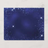 Reddatum jaardag blauwe glitter-stofbewaarder (Achterkant)