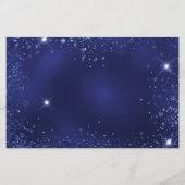 Reddatum jaardag blauwe glitter-stofbewaarder (Achterkant)