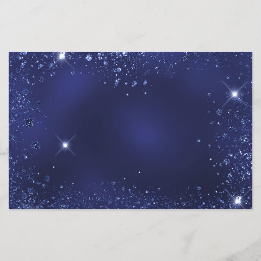 Reddatum jaardag blauwe glitter-stofbewaarder (Achterkant)