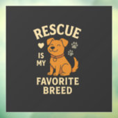 Redden is mijn favoriete ras raamsticker (Vel 3)