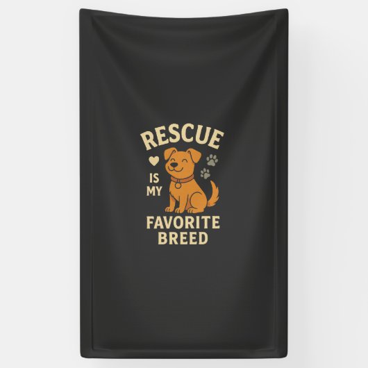 Redden is mijn favoriete ras spandoek (Verticaal)